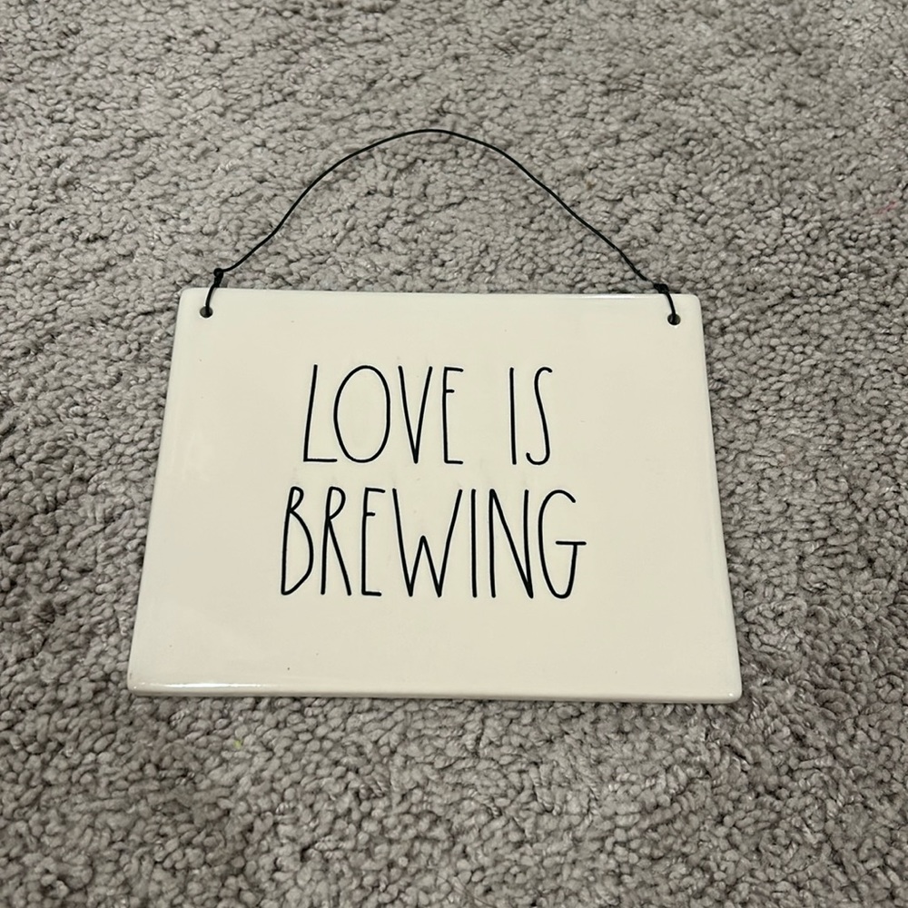 Love is brewing sign